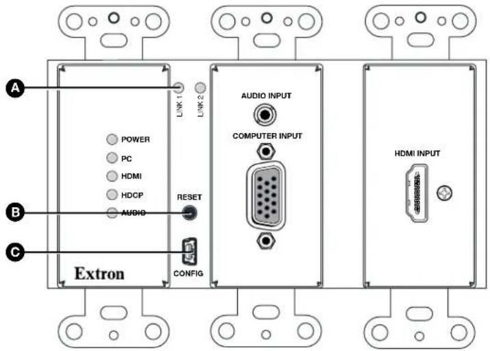 Extron FOX T UWP 302 SM - A LED indicators - 2