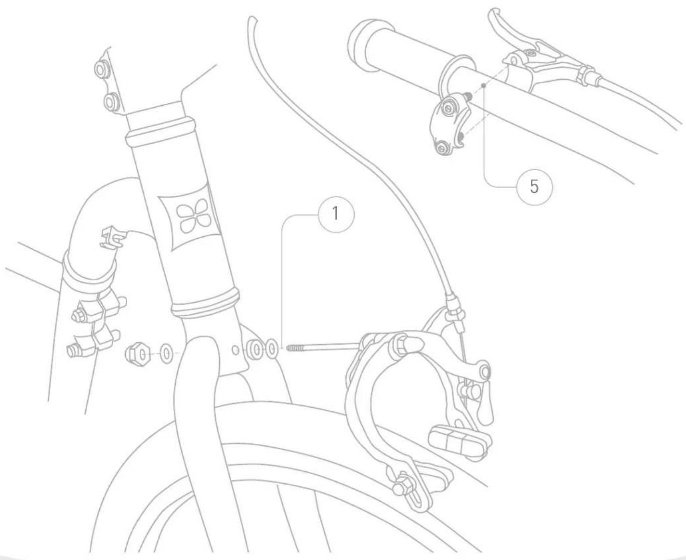 Burley Plus - Rear Brake Installation: - 2