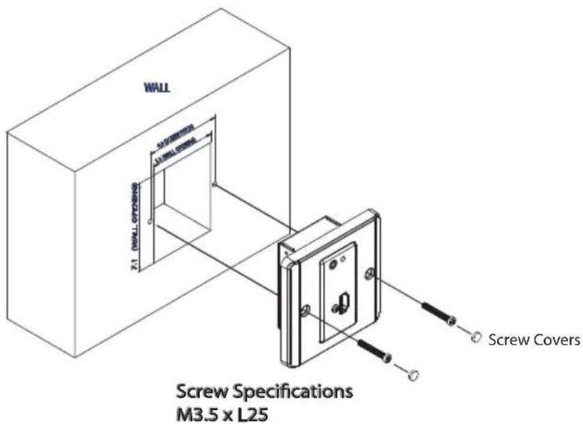 WALL 10.100mm 10.100mm 7.1 (NEW COLDING) Screw Cover Screw Specifications M3.5 x L25