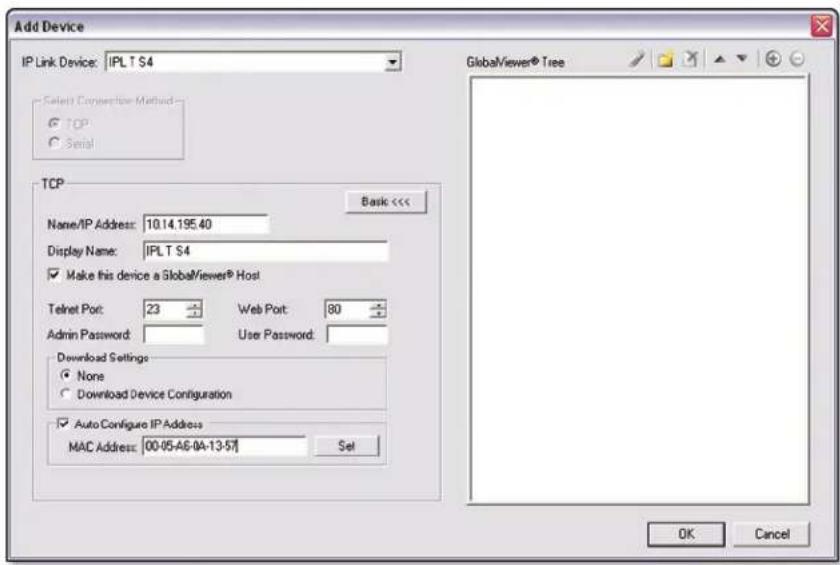 Extron IPL T S6 - Setting the IP address using Global Configurator - 1
