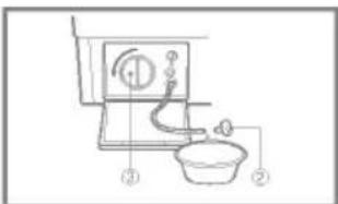 Diagram of a simple water treatment or gas collection setup with labeled components