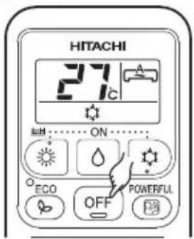 HITACHI RAC-M35EAG - Press the OFF (STOP) button - 4