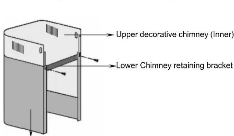 Upper decorative chimney (Inner) Lower Chimney retaining bracket