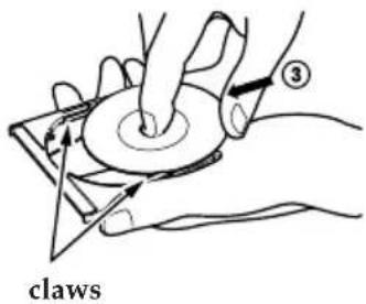 HITACHI DZ-MV238EAU - Replacing the disc in caddy - 1