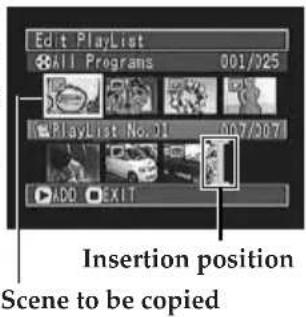 HITACHI DZ-MV238EAU - Adding Scenes to Play List - 5