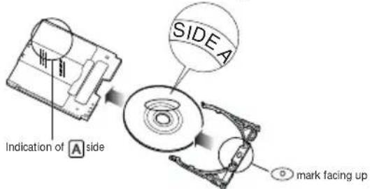 HITACHI DZ-MV238EAU - Replacing the disc in cartridge - 1