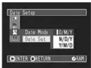 HITACHI DZ-MV238EAU - Changing Display Format of Date and Time - 1