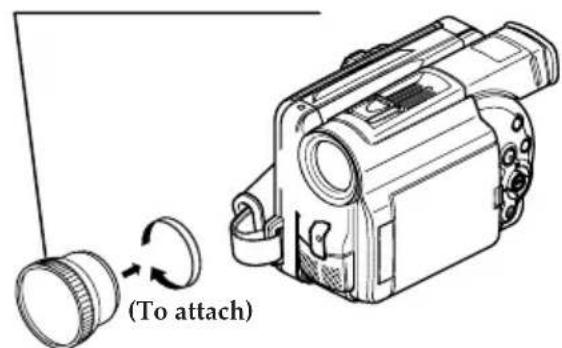 HITACHI DZ-MV238EAU - • How to install conversion lens (optional) - 2