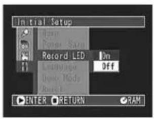 HITACHI DZ-MV238EAU - Turning Record LED On or Off - 3