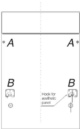 A A B B Hook for asesthetic panel