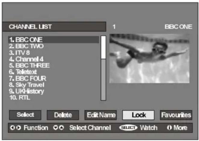 HITACHI L26HR1U - Adding locks to channels - 1