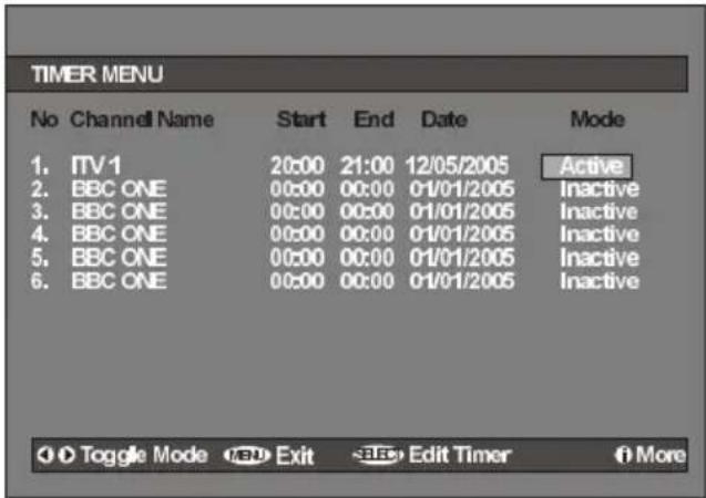 HITACHI L26HR1U - Timers - 2