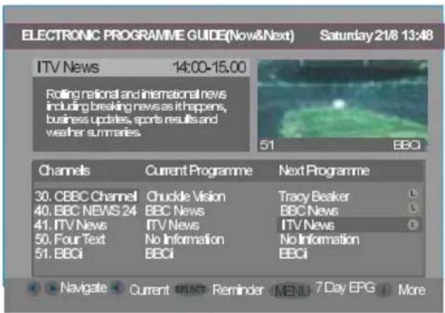 HITACHI L26HR1U - Electronic Programme Guide (EPG) - 1