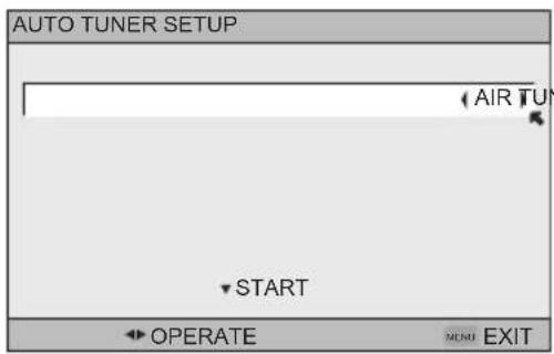 AUTO TUNER SETUP AIR TUN START OPERATE EXIT