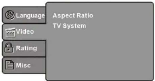 BUSH IDLED2402DVD - VIDEO SETUP - 1