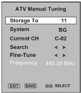 Palsonic TFTV663R - ATV manual tuning - 2