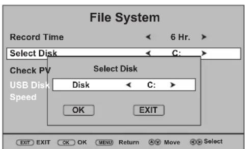 Palsonic TFTV663R - To check PVR File System - 1