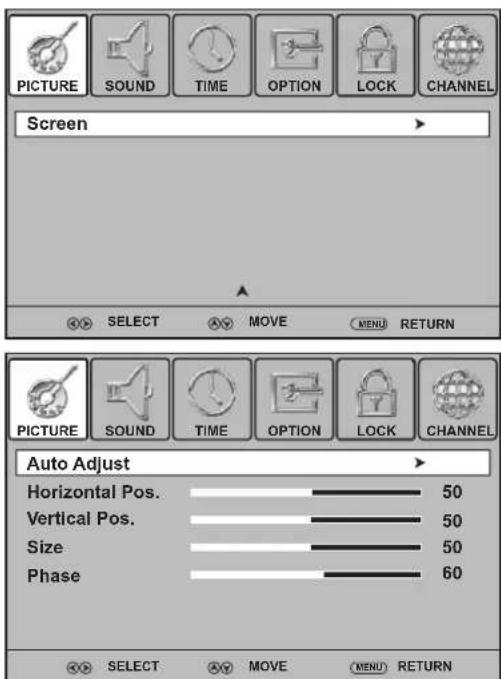 Palsonic TFTV663R - Adjusting the Computer Image - PC only - - 1