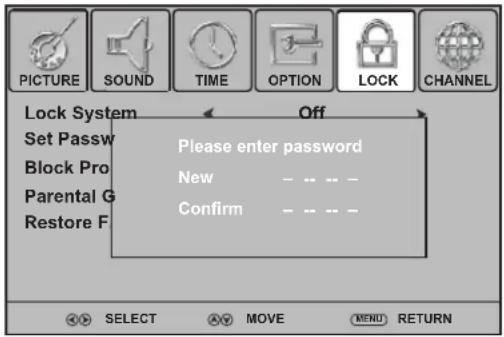 Palsonic TFTV663R - Setting Child and Rating Locks - 2