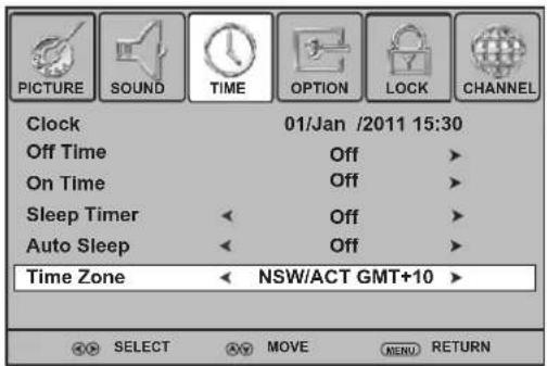 Palsonic TFTV663R - Setting Time Zone & TV clock - 1