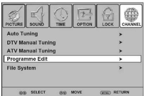 Palsonic TFTV663R - Deleting channels - 1