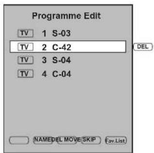 Palsonic TFTV663R - Deleting channels - 2