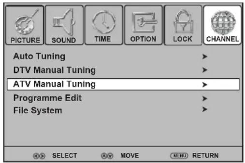 Palsonic TFTV663R - ATV manual tuning - 1