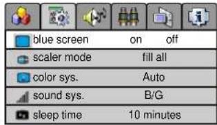Palsonic TFTV580 - Setting Blue Screen - 1