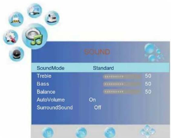 Palsonic TFTV5535PWDT - Customising the SOUND Settings - 1