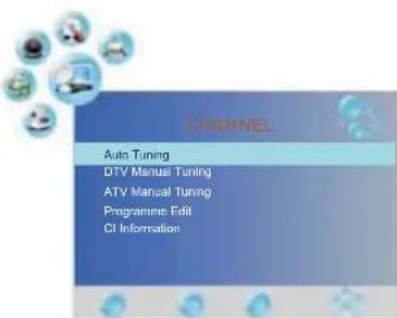 Palsonic TFTV5535PWDT - CHANNEL MENU: - 1