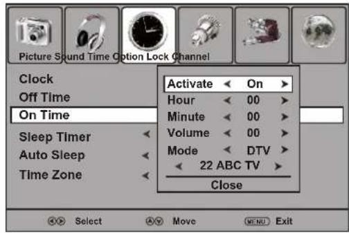 Palsonic TFTV490PWHD - On Timer Setup - 1