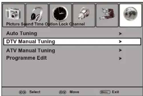 Palsonic TFTV490PWHD - Manual Searching for DTV programs - 1