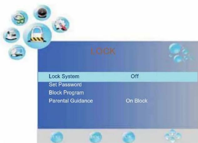 Palsonic TFTV3839DT - Customizing the LOCK Settings - 1