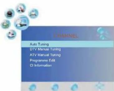 Palsonic TFTV3839DT - CHANNEL MENU: - 1