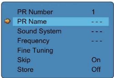 Palsonic TFTV2250DT - Program Edit Menu - 1