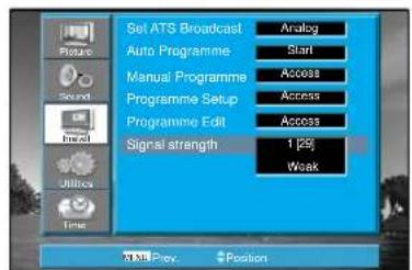 Palsonic TFTV106HDT - Signal Strength (Digital TV mode only) - 2