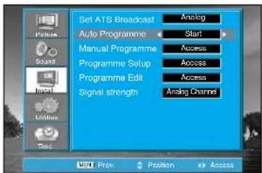 Palsonic TFTV106HDT - Select the "Auto Programme". - 2