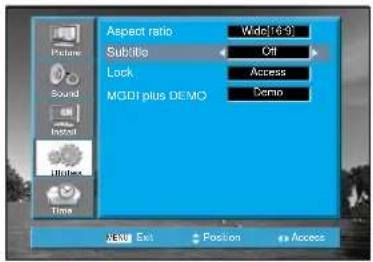 Palsonic TFTV106HDT - Setup of Subtitle - 2