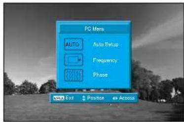 Palsonic TFTV106HDT - Adjustment of the Auto setup - 2