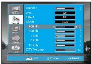 Palsonic TFTV106HDT - Adjust the Audio Equalizer - 2