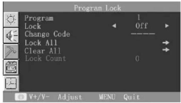 CHANGHONG LT2612E - ● Program Lock - 3