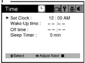 DAEWOO DTH-14 V4FSN - Settings the Wake-up timer - 1