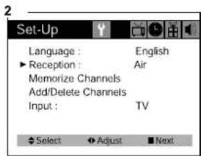DAEWOO DTH-14 V4FSN - Programming Your TV's Channel Memory - 2