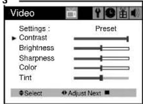 DAEWOO DTH-14 V4FSN - Adjusting Video Settings - 3