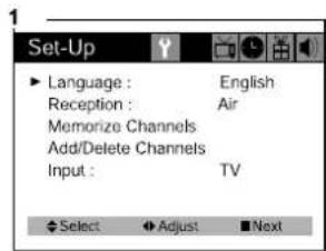 DAEWOO DTH-14 V4FSN - Programming Your TV's Channel Memory - 1