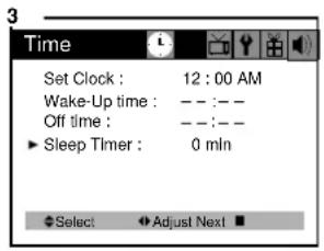 DAEWOO DTH-14 V4FSN - Setting the Clock - 3
