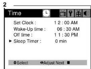 DAEWOO DTH-14 V4FSN - Setting the Sleep Timer - 2