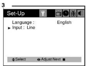 DAEWOO DTH-14 V4FSN - Changing the TV's Input - 3