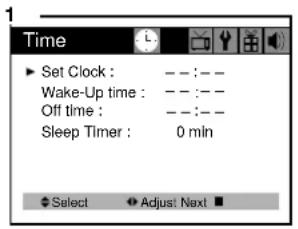 DAEWOO DTH-14 V4FSN - Setting the Clock - 1