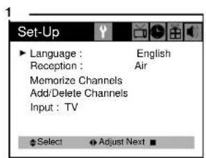 DAEWOO DTH-14 V4FSN - Changing the TV's Input - 1
